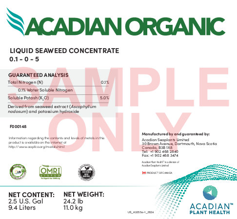 Acadian Organic Label