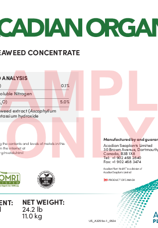 Acadian Organic Label